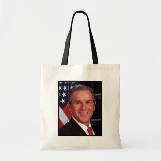 Kerstkaart van de Amerikaanse president George Bus Tote Bag (Voorkant)