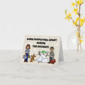 Kerstkaart van de brandweer bedanken kaart (Gele Bloem)