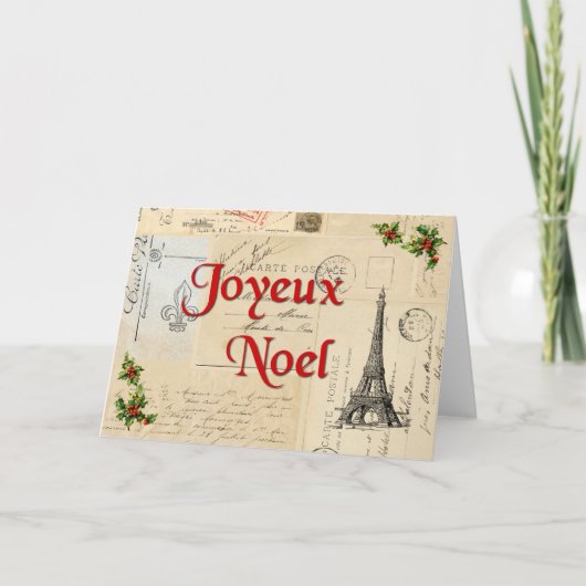 Kerstkaart van de Briefkaarten van Parijs de (Voorkant)