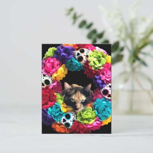 Kerstkaart van de Dode Kat (Staand voorkant)