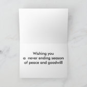 Kerstkaart van de Druk van het Man van de Feestdagen Kaart (Binnen)