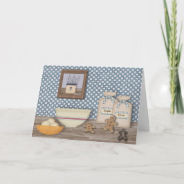 Kerstkaart van de Druk van het Man van de Feestdagen Kaart