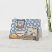 Kerstkaart van de Druk van het Man van de Feestdagen Kaart (Voorkant)