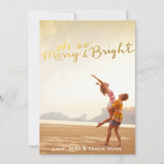 Kerstkaart van de Folie van Faux de Gouden (Voorkant)