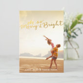 Kerstkaart van de Folie van Faux de Gouden (Staand voorkant)