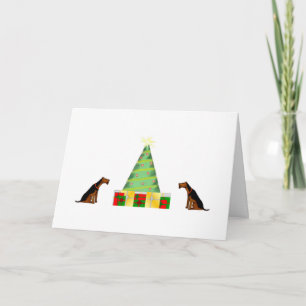 Kerstkaart van de helpersAiredale van de kerstman Feestdagen Kaart