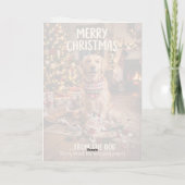 Kerstkaart van de hond kaart (Achterkant)