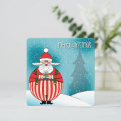 Kerstkaart van de Kerstman Bedankkaart (Staand voorkant)