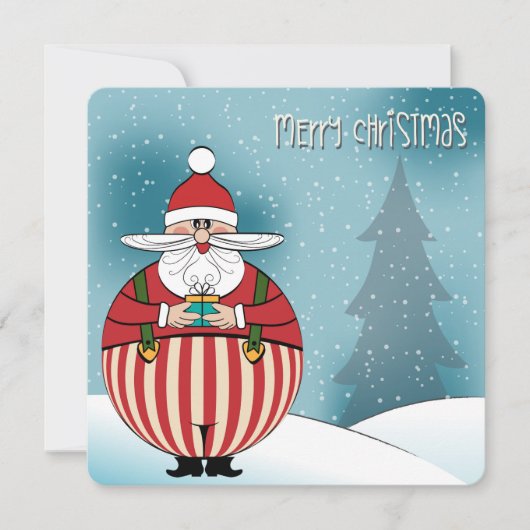 Kerstkaart van de Kerstman Bedankkaart (Voorkant)