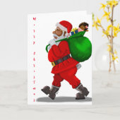 Kerstkaart van de Kerstman Kaart (Gele Bloem)