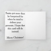 Kerstkaart van de Kerstman met een Australische ve Feestdagen Kaart (Binnen)