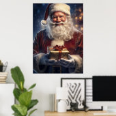 Kerstkaart van de Kerstman Poster (Thuiskantoor)