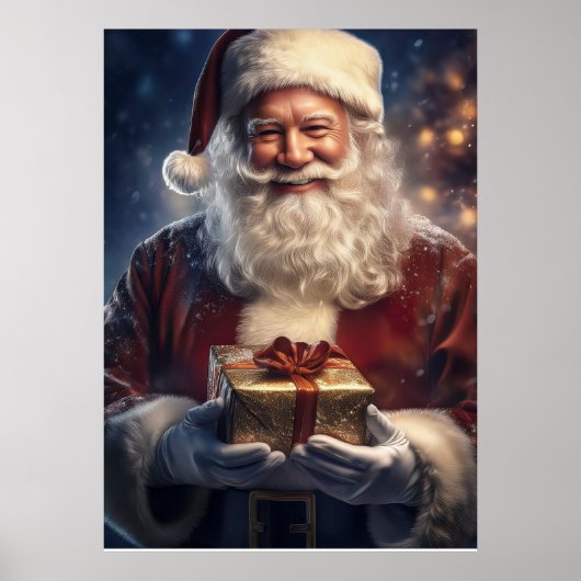 Kerstkaart van de Kerstman Poster (Voorkant)