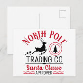 Kerstkaart van de Noordpool Feestdagenkaart (Voorkant / Achterkant)