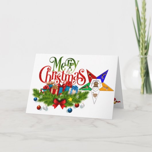 Kerstkaart van de Orde van de Oostelijke Ster Kaart (Voorkant)