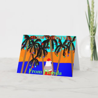 Kerstkaart van de palmensanta van Florida Feestdagen Kaart