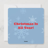 Kerstkaart van de pinguïn (Achterkant)