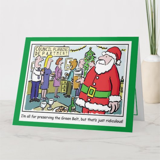 Kerstkaart van de Raad of de Lokale Autoriteit Kaart (Voorkant)