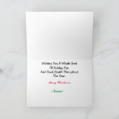 Kerstkaart van de rendieren van de Kerstman met mo Feestdagen Kaart (Binnen)