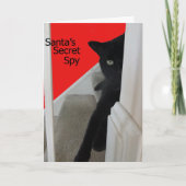 Kerstkaart van de Spion van de ongehoorzame of Kat Feestdagen Kaart (Voorkant)