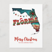 Kerstkaart van de staat Florida Feestdagenkaart (Voorkant)