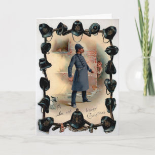  kerstkaart van de Victoriaans politie Feestdagen Kaart