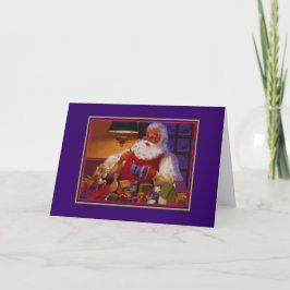 Kerstkaart van de werkplaats van de Kerstman Feestdagen Kaart