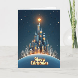 Kerstkaart van de Whimsical City Kaart