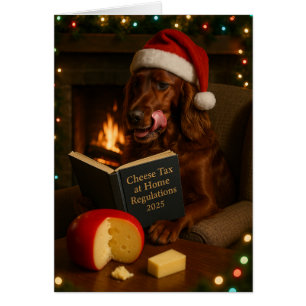 Kerstkaart van een Ierse Setter / Rode Setter 'Kaa