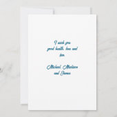 Kerstkaart van een sneeuwman kaart (Achterkant)