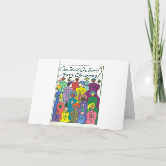Kerstkaart van één wereld (Voorkant)