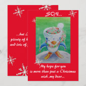 Kerstkaart van een zoon (Voorkant / Achterkant)