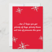 Kerstkaart van een zoon (Achterkant)