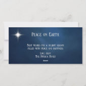 Kerstkaart van Elandenfamilie in Winterbos (Achterkant)