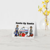 Kerstkaart van EMS-team redt Kerstman Kaart (Gele Bloem)