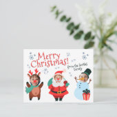 Kerstkaart van Familie gepersonaliseerd Briefkaart (Staand voorkant)