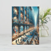 Kerstkaart van Fifth Avenue. (Staand voorkant)