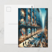 Kerstkaart van Fifth Avenue. Briefkaart (Voorkant / Achterkant)