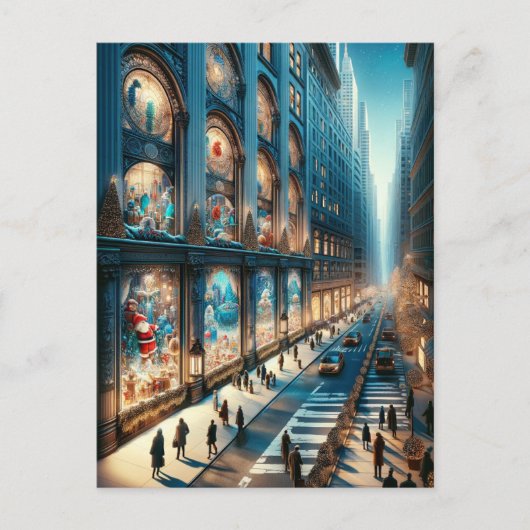 Kerstkaart van Fifth Avenue. Briefkaart (Voorkant)