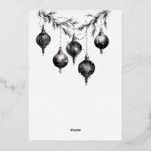 Kerstkaart van folie feestdagenkaart (Achterkant)