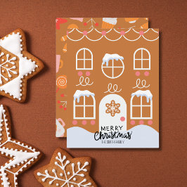 Kerstkaart van gemberkoek (niet-fotocard)