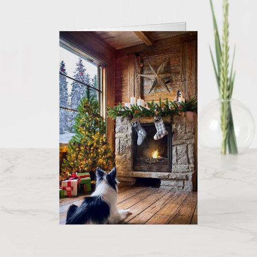 Kerstkaart van gevouwen folie wenskaart (Voorkant)