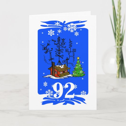 Kerstkaart van het Huis van de ham de Radio met de Feestdagen Kaart (Voorkant)
