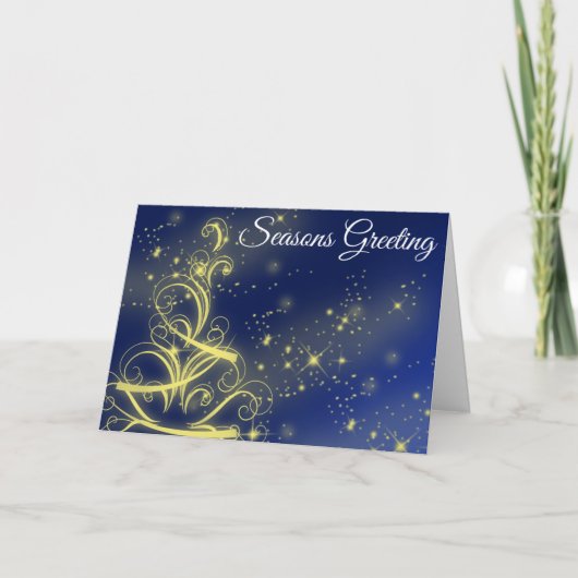 Kerstkaart van het moderne ontwerpseizoen feestdagen kaart (Voorkant)