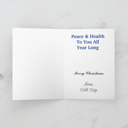 Kerstkaart van het Silhouet van de Exploitant van Feestdagen Kaart (Binnen)