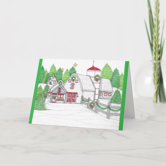 Kerstkaart van Holiday Farm 2 Bedankkaart (Voorkant)