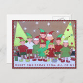 kerstkaart van iedereen feestdagenkaart (Voorkant / Achterkant)