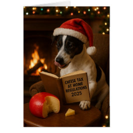 Kerstkaart van Jack Russell Terrier 'Kaasbelasting