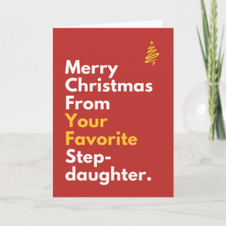 Kerstkaart van je favoriete stiefdochter kaart