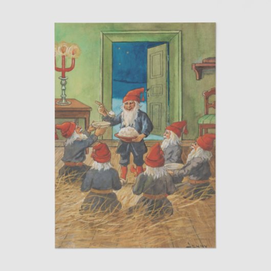 Kerstkaart van Jenny Nystrom Tissuepapier (Voorkant)